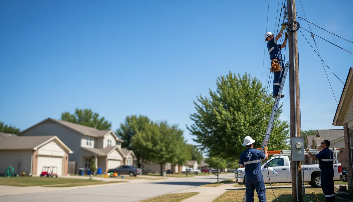 Residential electrician providing installation services in Maxwell, TX